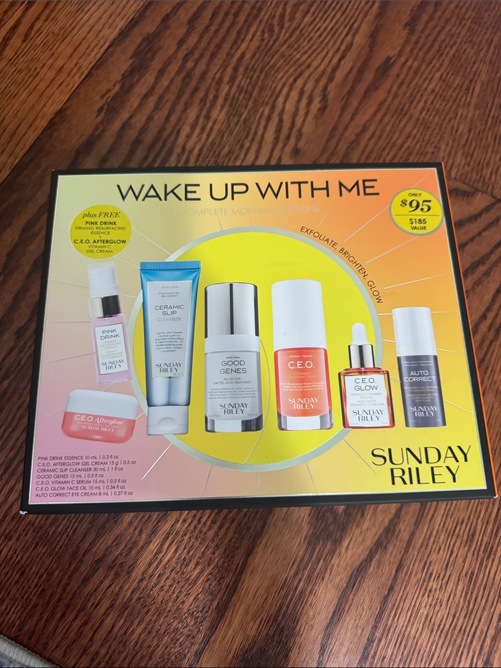 Sunday Riley Wake Up With Me Skincare Set - complete morning routine